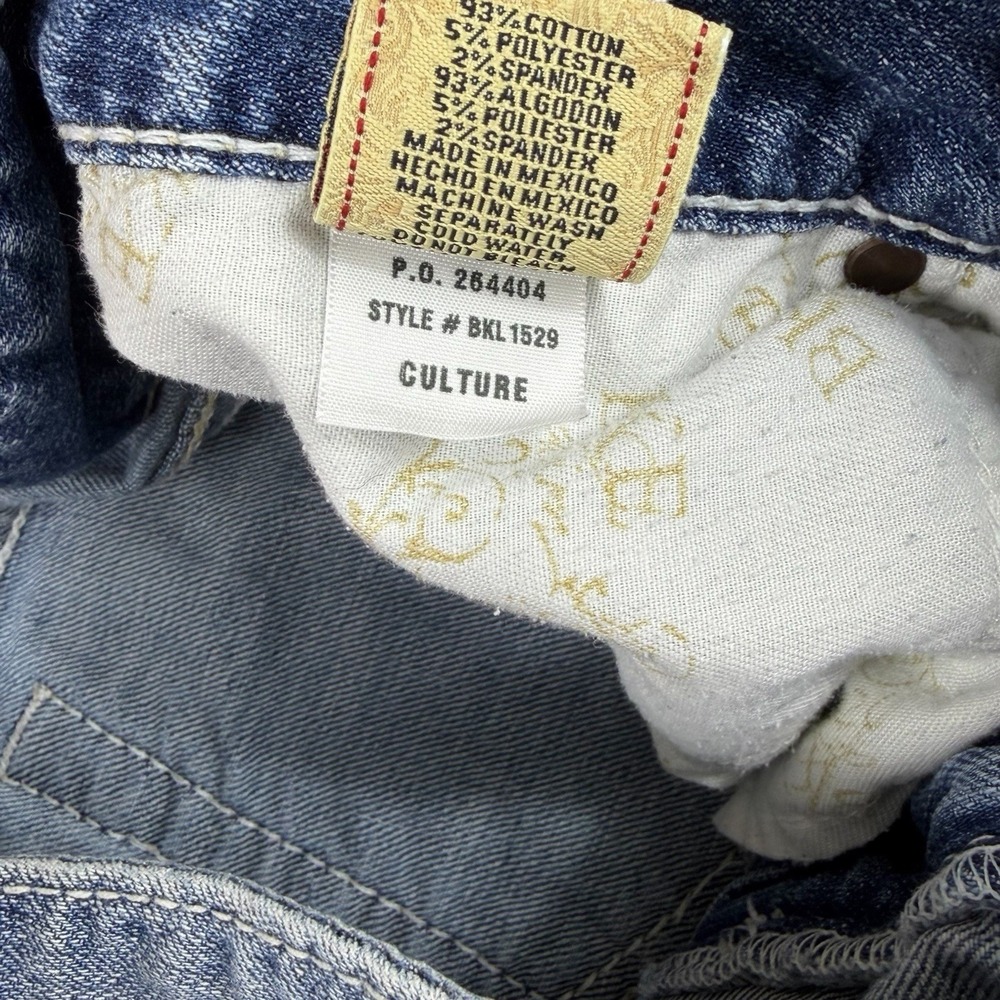 Y2K Buckle BKE‎ Culture Low Rise Stretch Jean Shorts Size 29 Style BKL1529 Booty - Picture 4 of 8